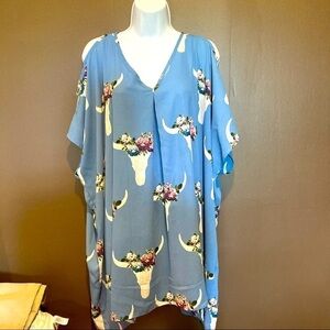 Floral Skull Print Tunic/Dress